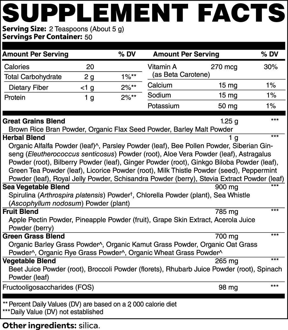 SUPER GREENS ELEMENTAL CLEANSE (1/2 LB)