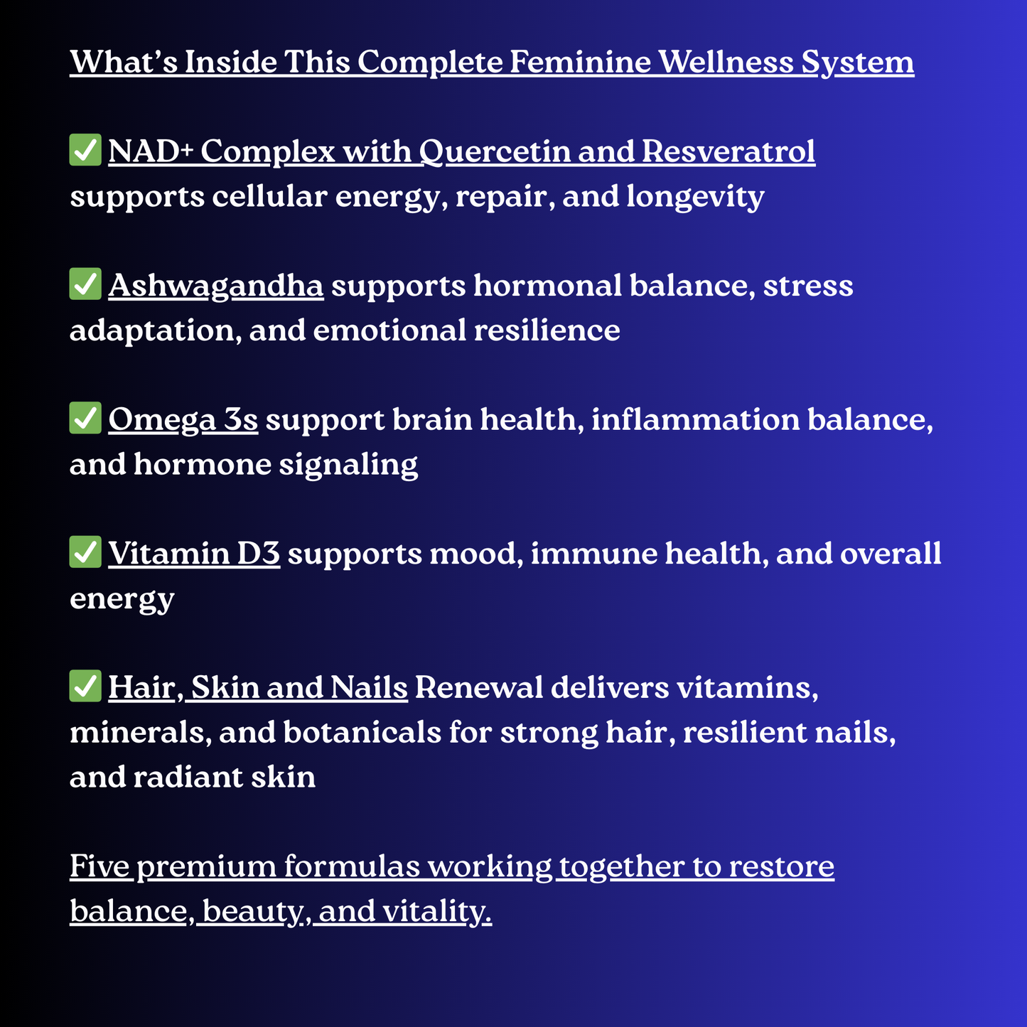 Woman's Natural Beauty & Vitality Bundle