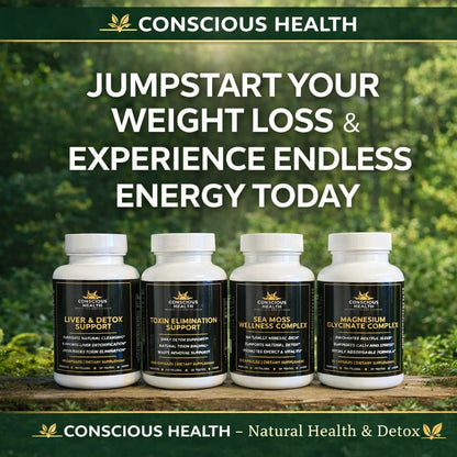 The Conscious Health Total Body Detoxification System™ — (4-Bottle Kit + 3 Expert Guides + Private Health Chat)