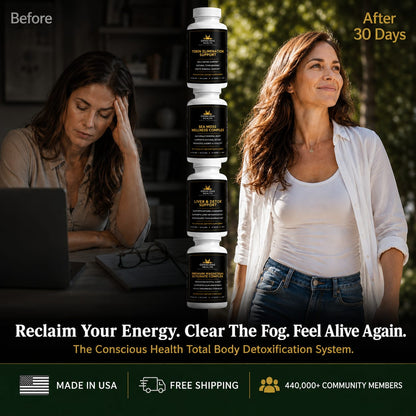 The Conscious Health Total Body Detoxification System™ — (4-Bottle Kit + 3 Expert Guides + Private Health Chat)