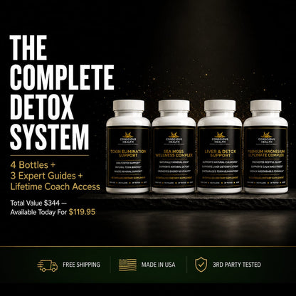 The Conscious Health Total Body Detoxification System™ — (4-Bottle Kit + 3 Expert Guides + Private Health Chat)