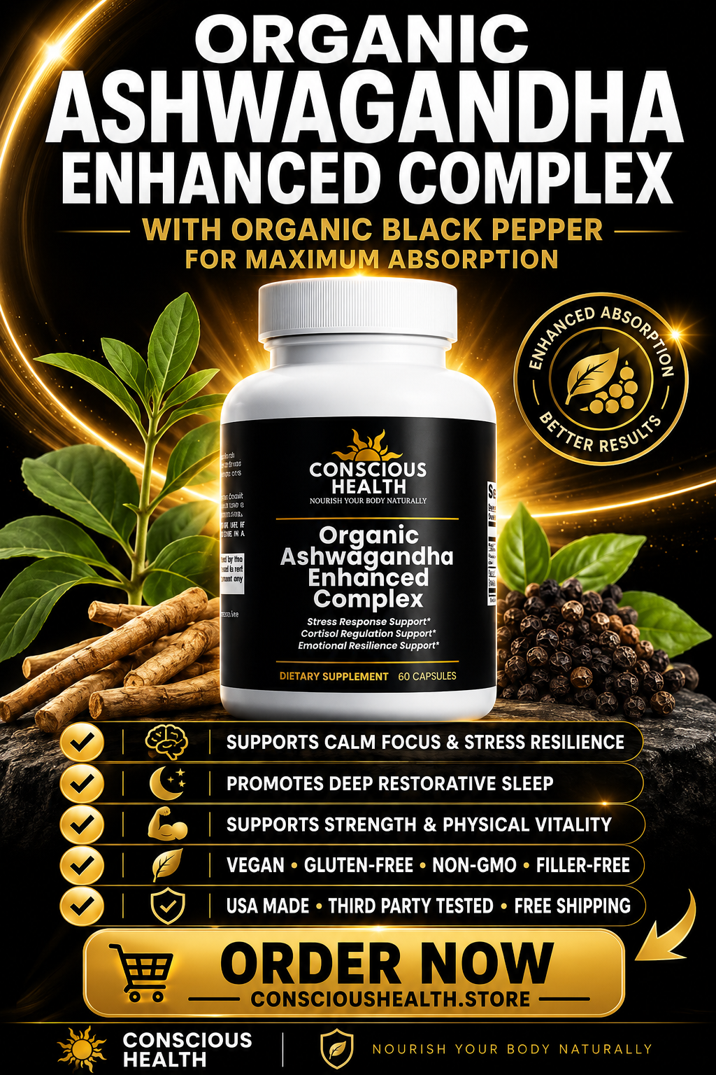 Organic Ashwagandha Enhanced Complex
