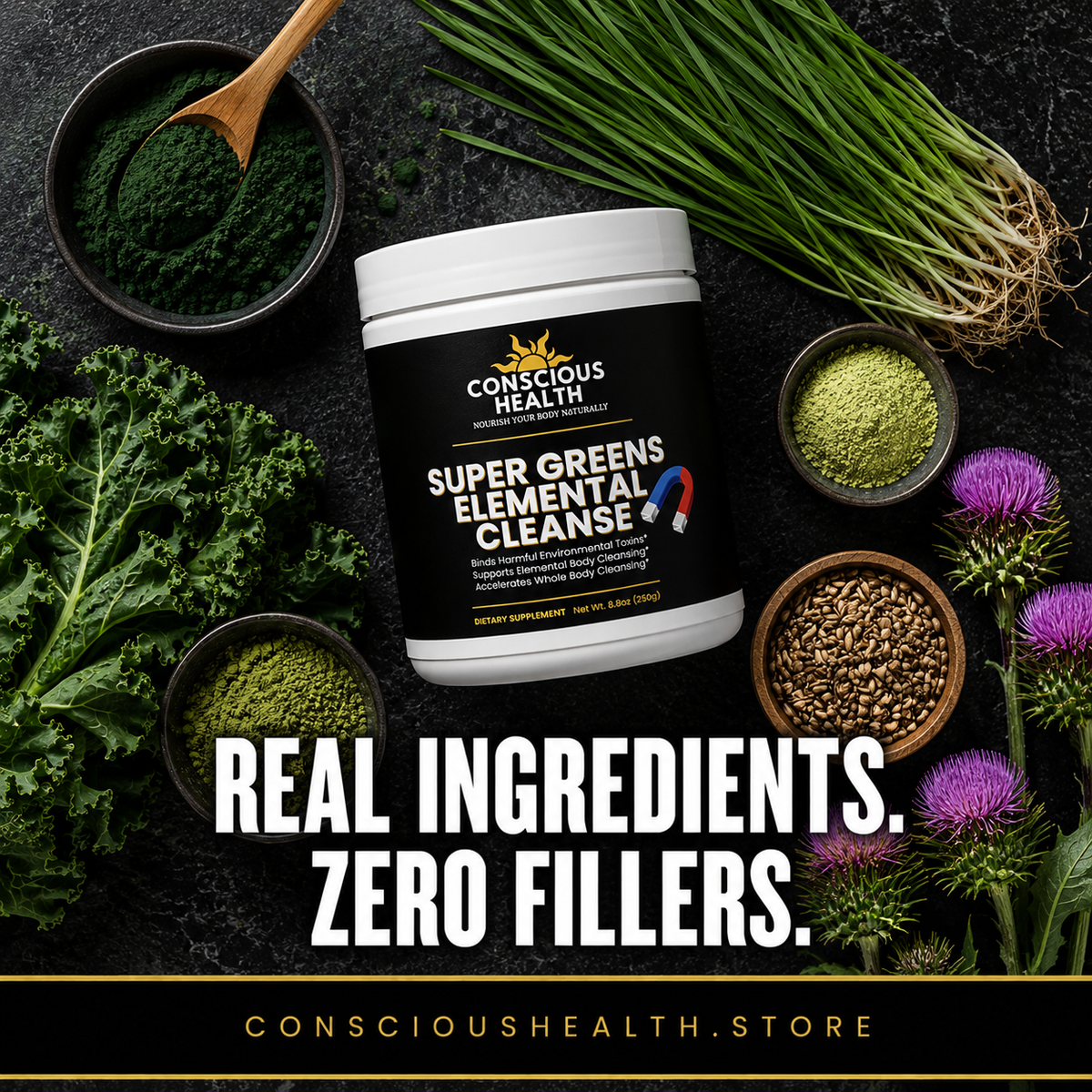 SUPER GREENS ELEMENTAL CLEANSE (1/2 LB)